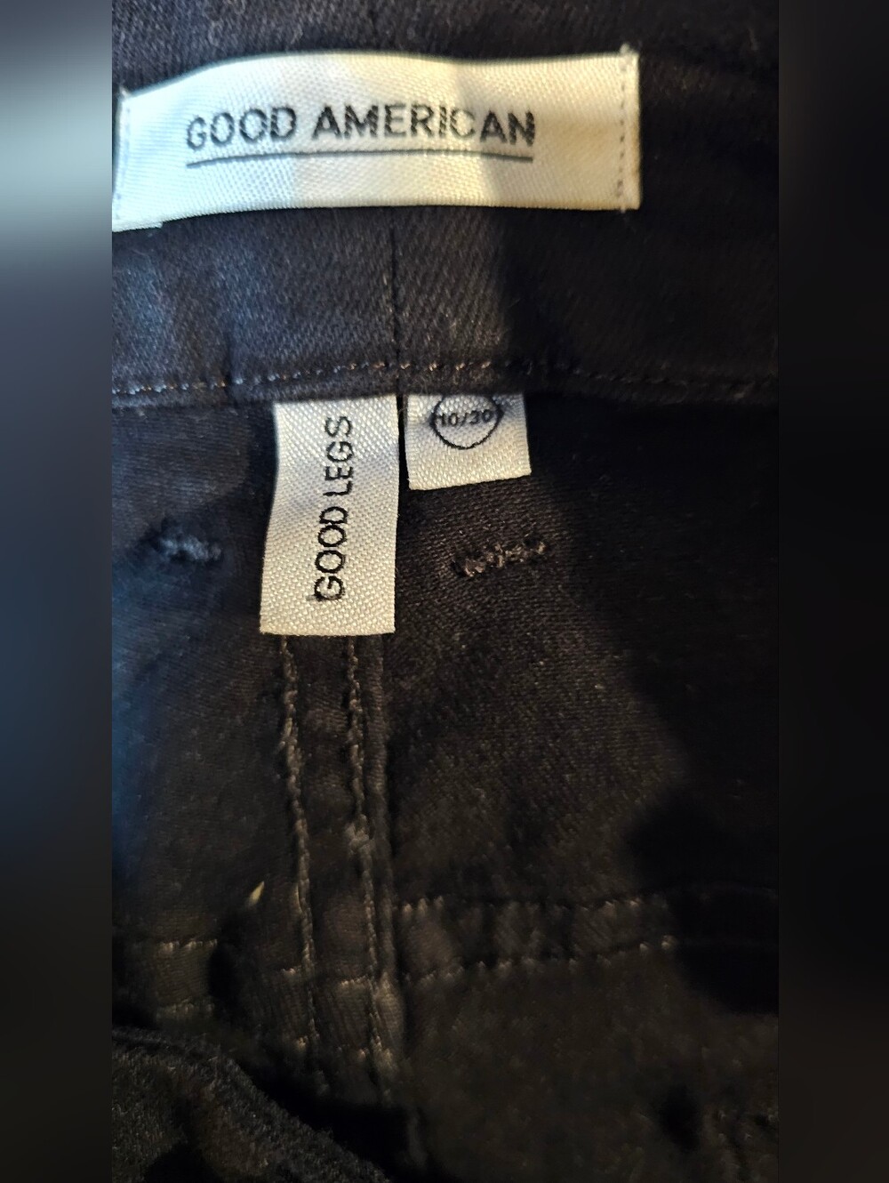 Good American Good Legs Black Skinny Jeans Size 10 High Rise Stretch Denim